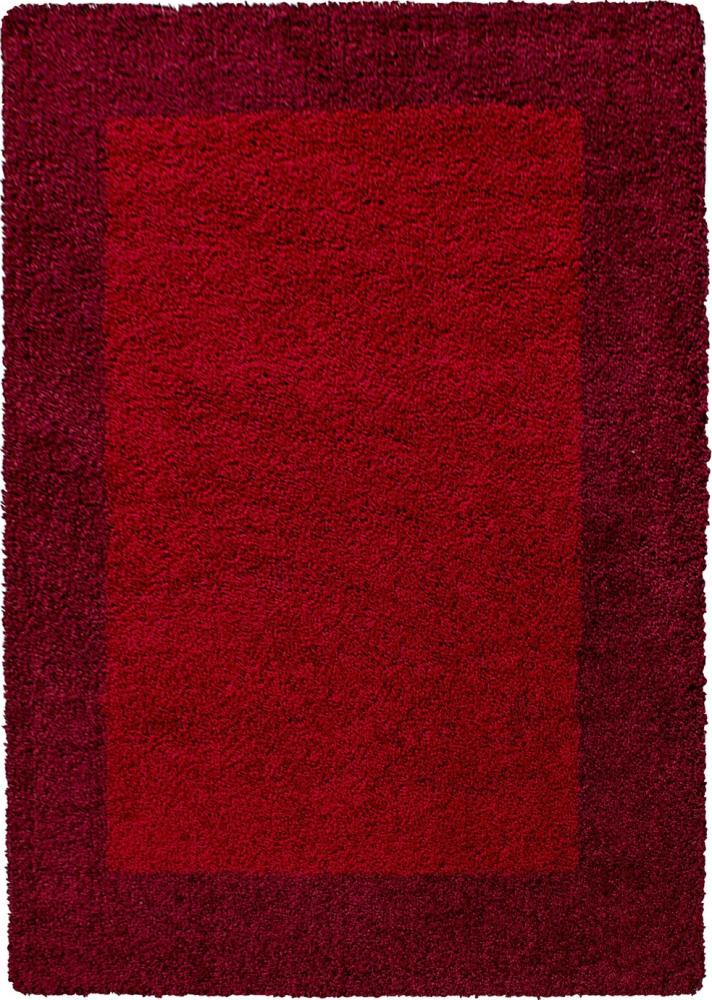 Hochflor Teppich Lux Läufer - 80x150 cm - Rot Bild 1