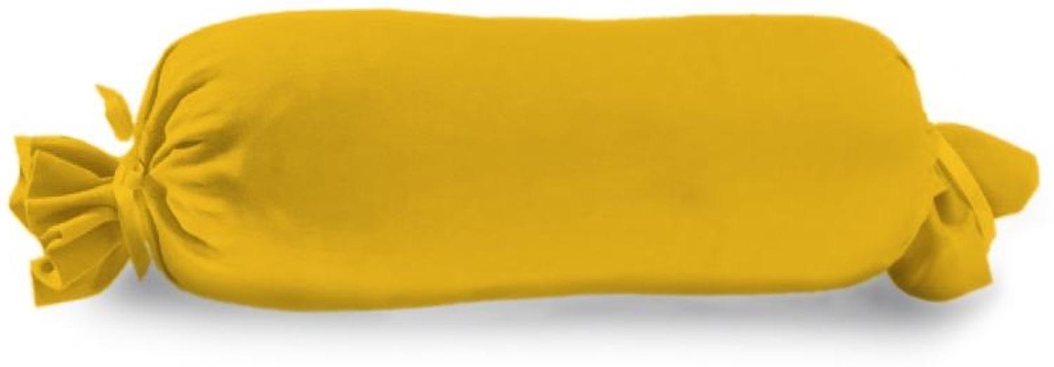 Vario Kissenbezug Jersey für Nackenrolle, gelb, 15 x 40 cm Bild 1