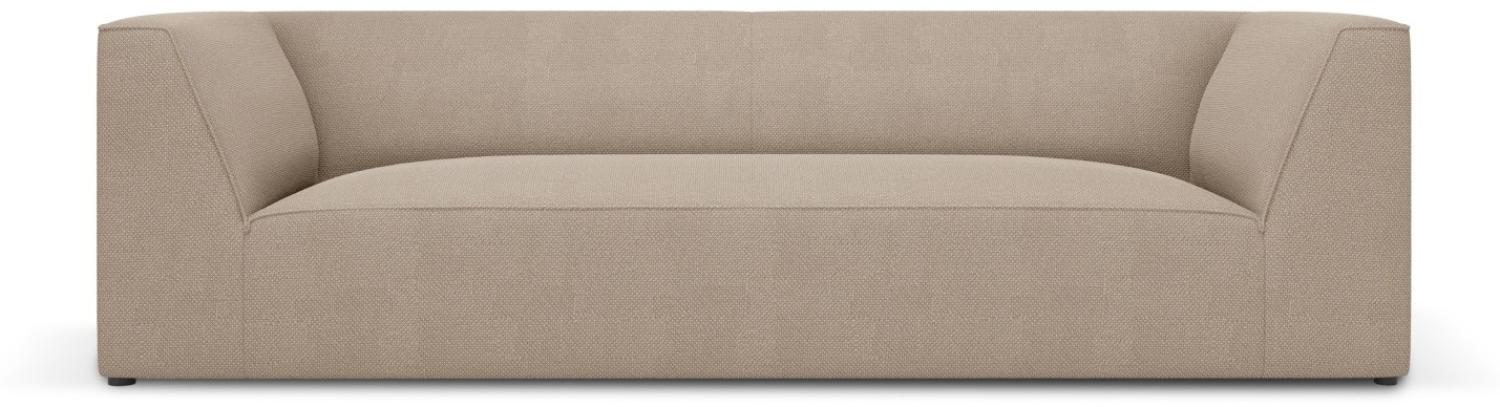 Micadoni 3-Sitzer Sofa Ruby | Bezug Dark Beige | Beinfarbe Black Plastic Bild 1