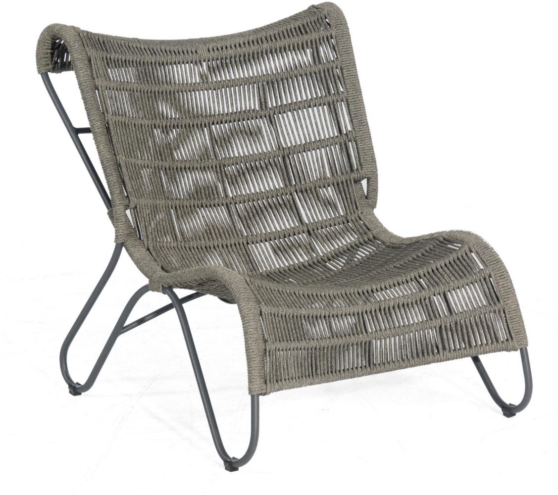 Sonnenpartner Gartensessel Ritz Aluminium mit Polyrope grau Relaxsessel Sessel Bild 1