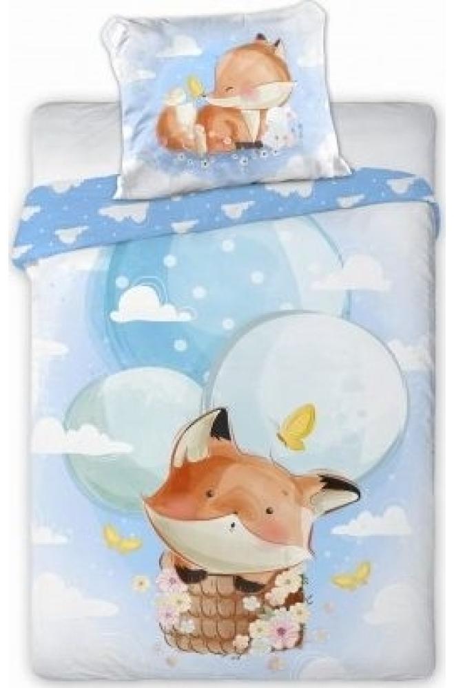 Baby Bettwäsche mit Fuchs 100x135 cm 100% Baumwolle Bild 1