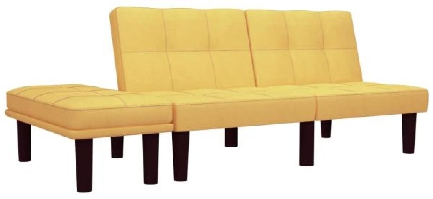 vidaXL 2-Sitzer-Sofa Gelb Stoff [284755] Bild 1