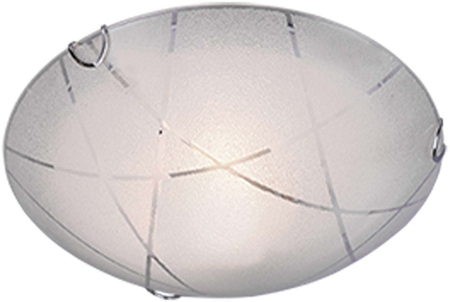 Runde Deckenschale SANDRINA Glaslampenschirm Streifendesign Ø 30 cm Bild 1