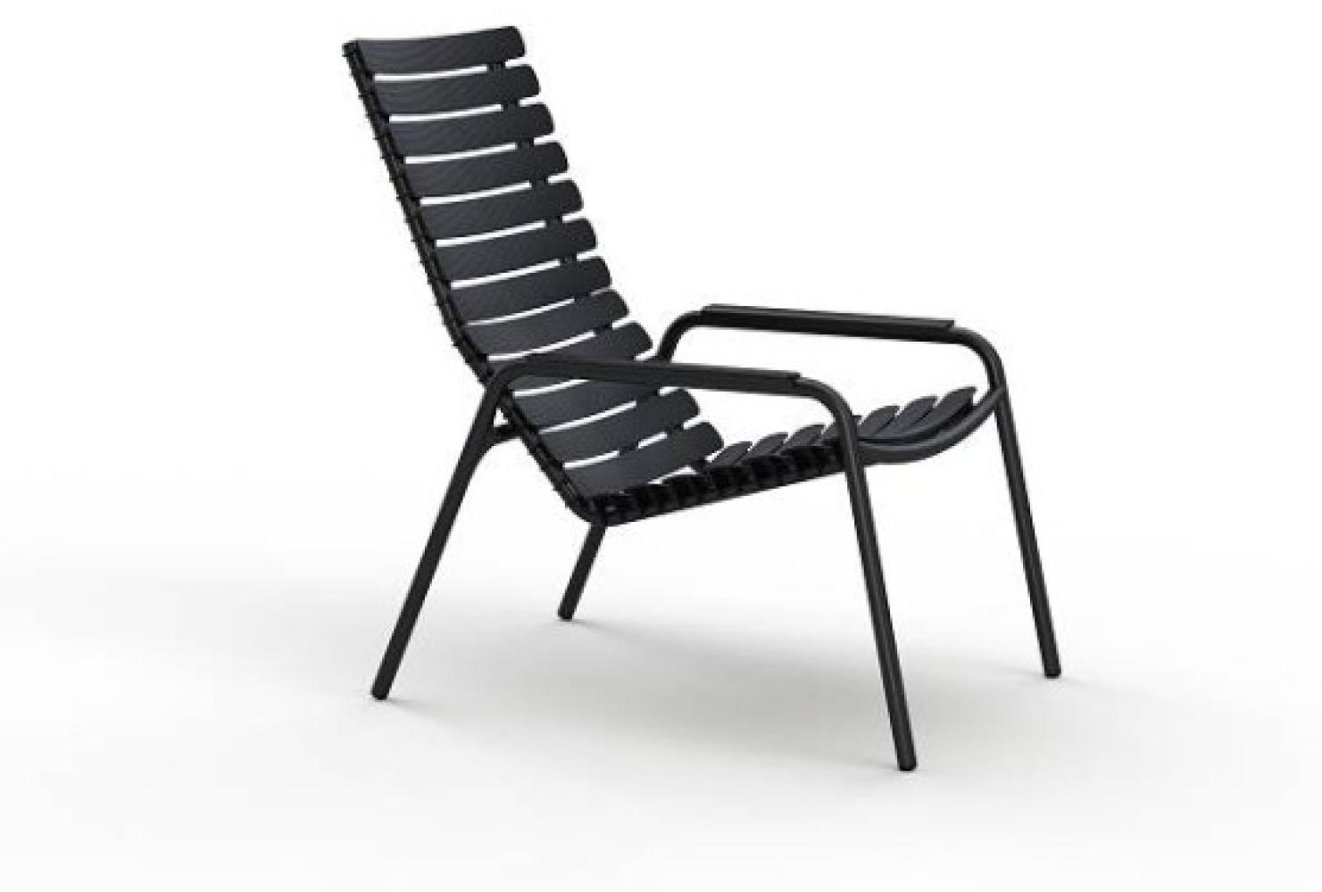 ReCLIPS Lounge Chair schwarz, Armlehnen Aluminium Bild 1