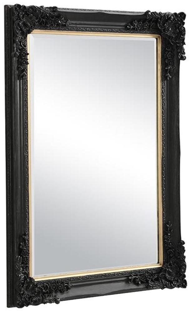 Spiegel mit Zierleisten ATALAYA - Eukalyptusholz - H. 109 cm - Schwarz Bild 1