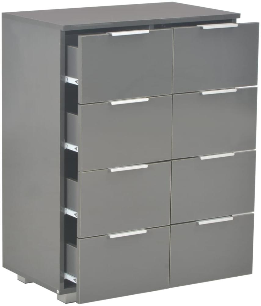 Sideboard Hochglanz-Grau 60x35x80 cm Holzwerkstoff Bild 1
