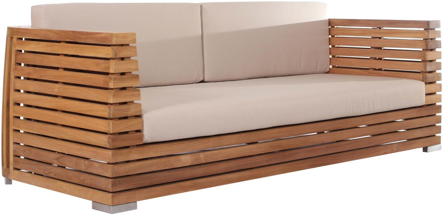 Outdoor Sofa Picardie 3-Sitzer Teak Massivholz Bild 1