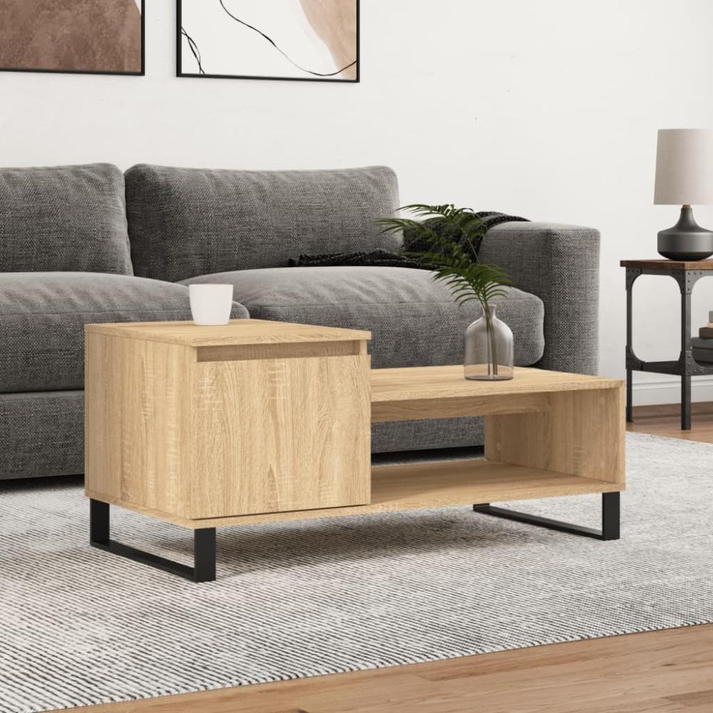 vidaXL Couchtisch Sonoma-Eiche 100x50x45 cm Holzwerkstoff Bild 1