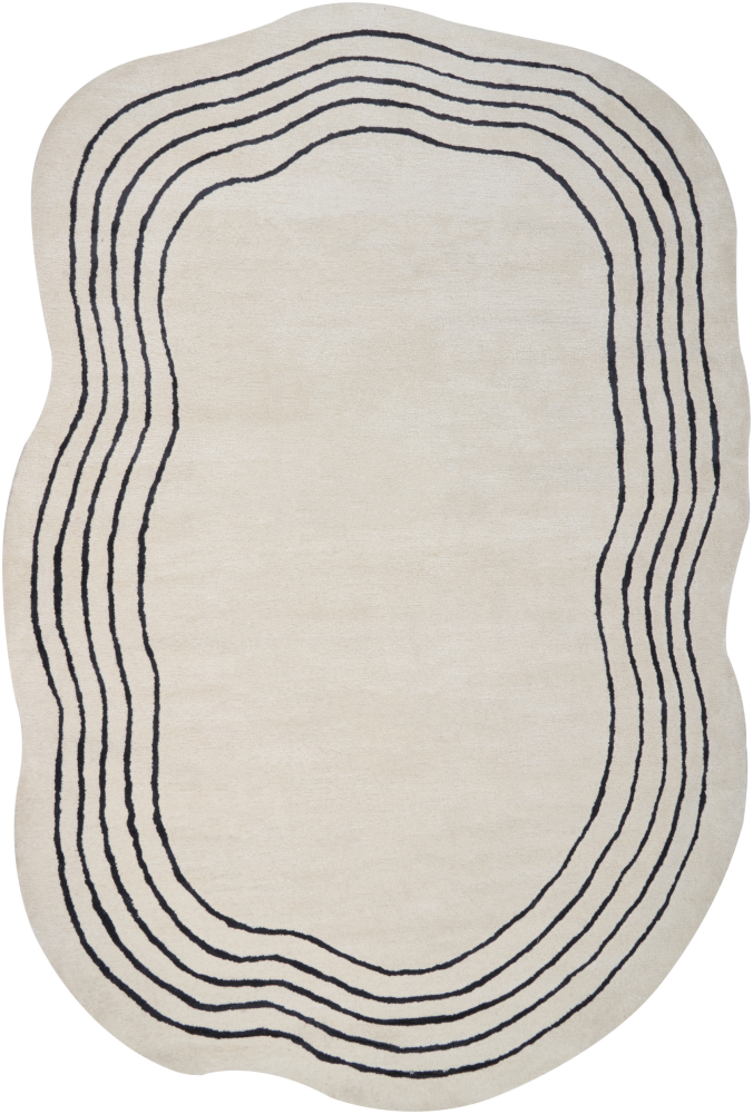 Teppich Viskose beige schwarz 200 x 300 cm RAMZAN Bild 1