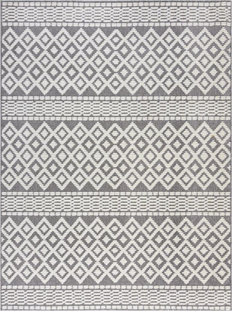 Robuster und maschinenwaschbarer Teppich in Grau, rutschfest – BECK Kollektion von Kadima Design. Größe: 80x160 cm Bild 1