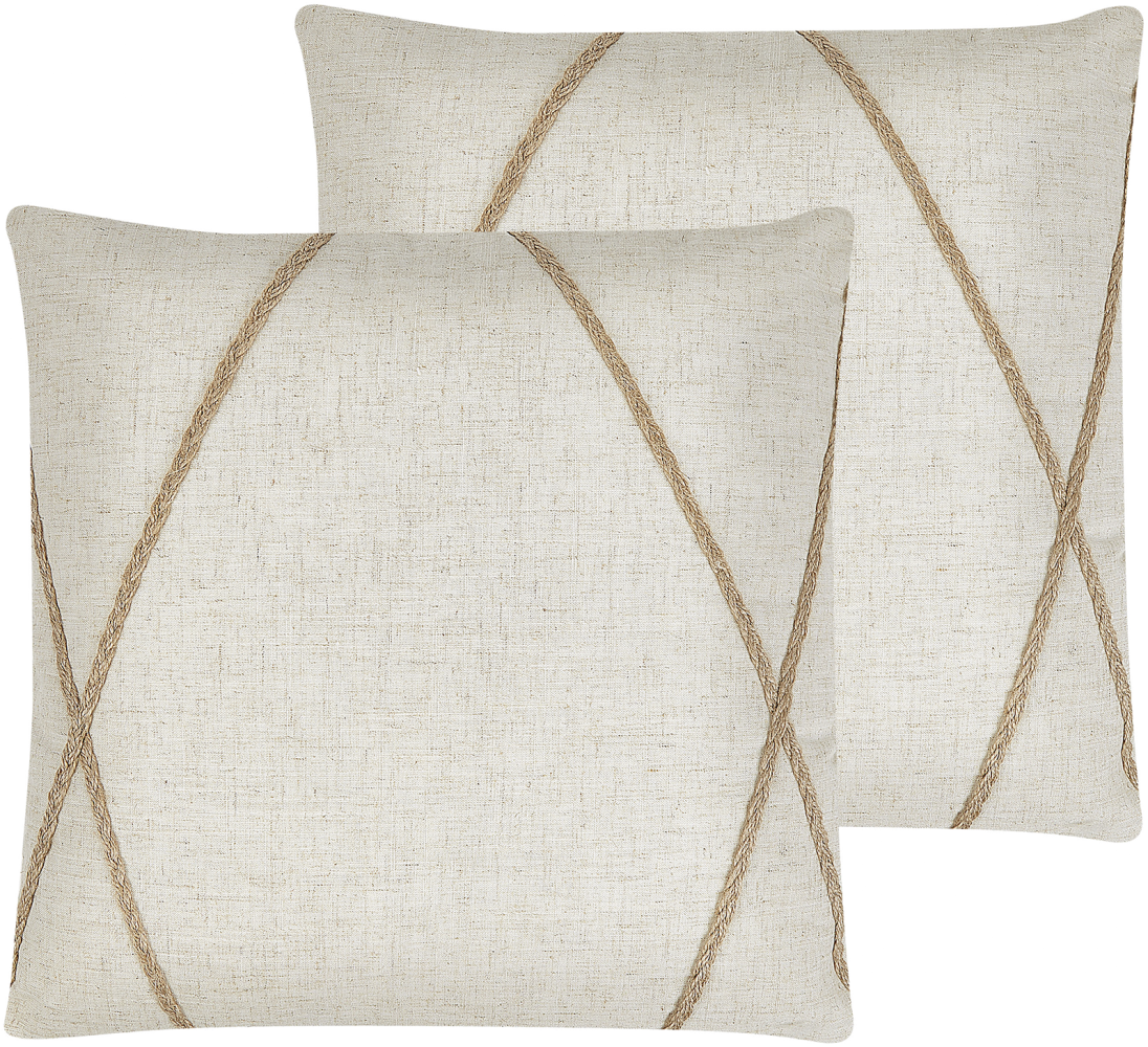 Kissen 2er Set Beige LICUALA 45 x 45 cm Bild 1