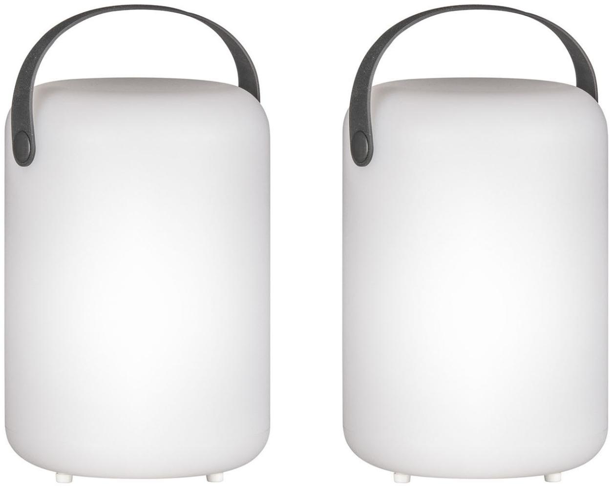 2er SET Outdoor Akku Tischlampen ohne Kabel mit Fernbedienung & RGB - 20cm Bild 1