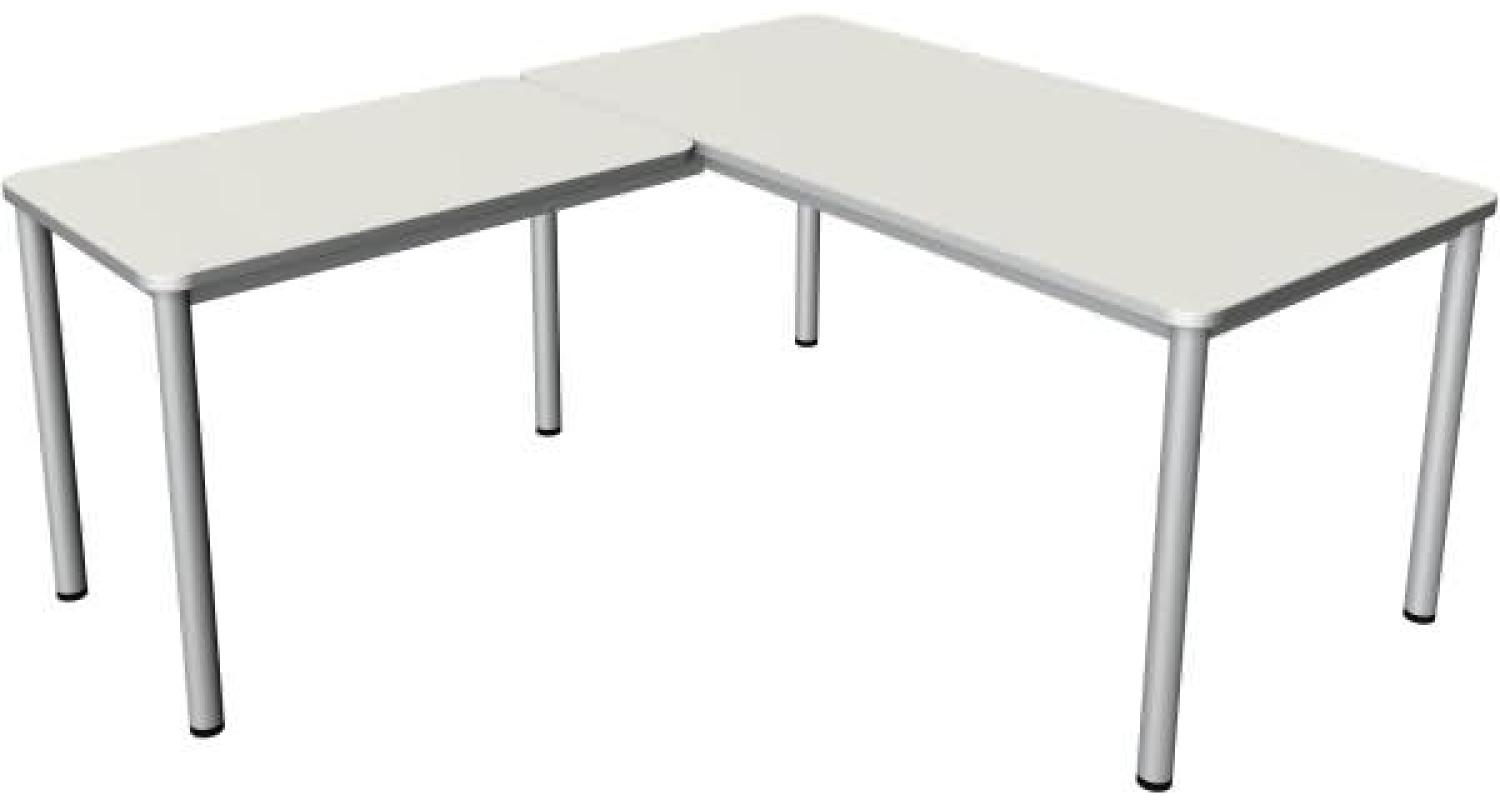Kerkmann Schreibtisch + Anbautisch Prime 160x80/100x60cm weiß Bild 1