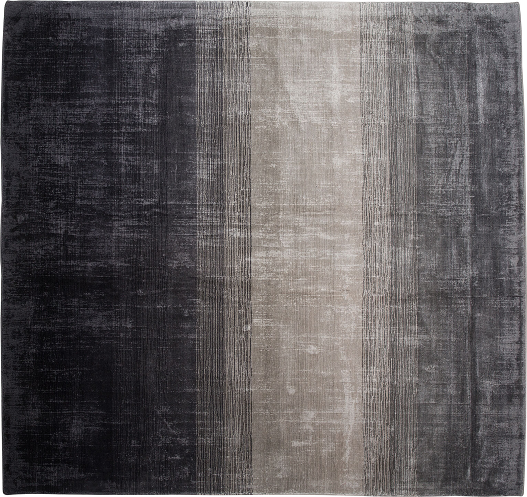 Teppich grau-schwarz 200 x 200 cm Kurzflor ERCIS Bild 1