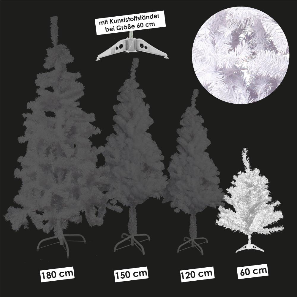 Künstlicher Weihnachtsbaum inkl. Ständer Tannenbaum Christbaum weiß 60cm Bild 1