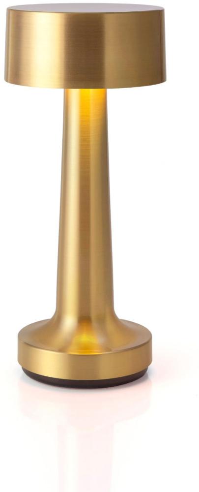 NEOZ kabellose Akku-Tischleuchte COOEE 2c Uno LED-Lampe dimmbar 1 Watt 21x9 cm Messing lackiert (mit gebürsteter Veredelung) Bild 1