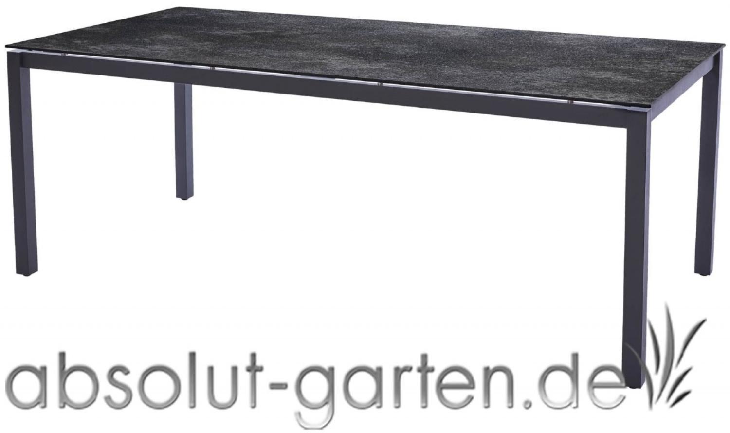 Tisch San Marino 198 cm (Edelstahl Dunkelgrau Granit dunkel) Bild 1