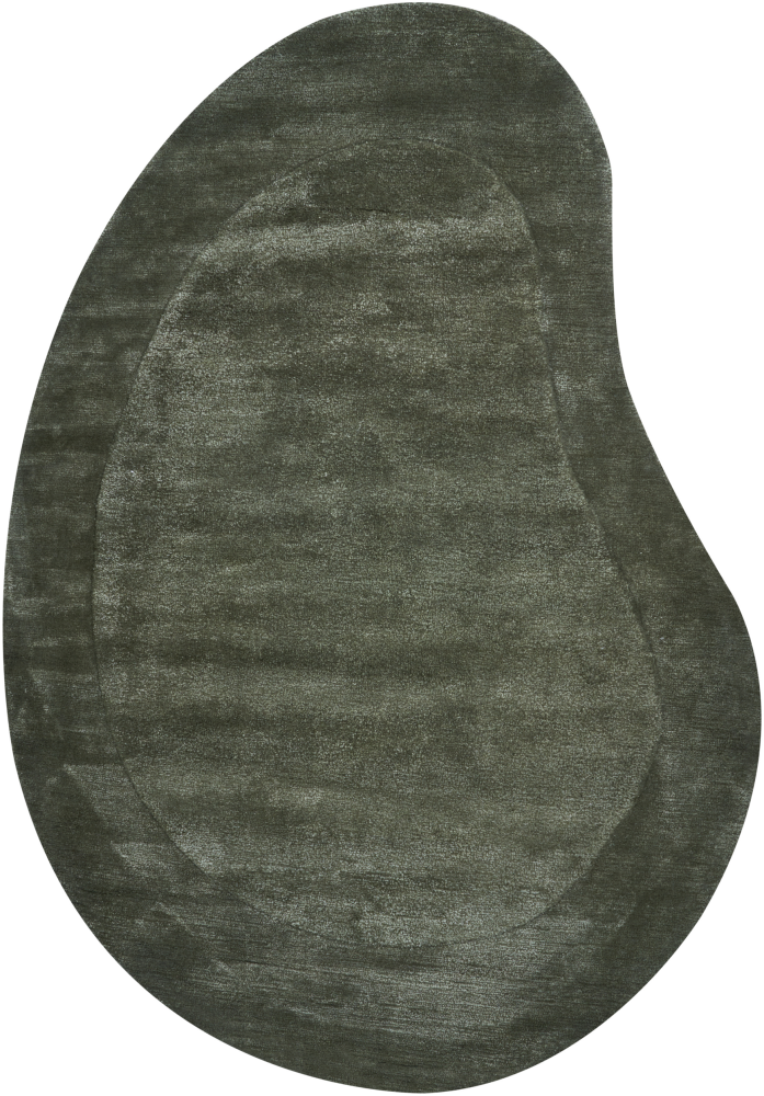 Teppich Viskose dunkelgrün 160 x 230 cm Kurzflor MASSO Bild 1