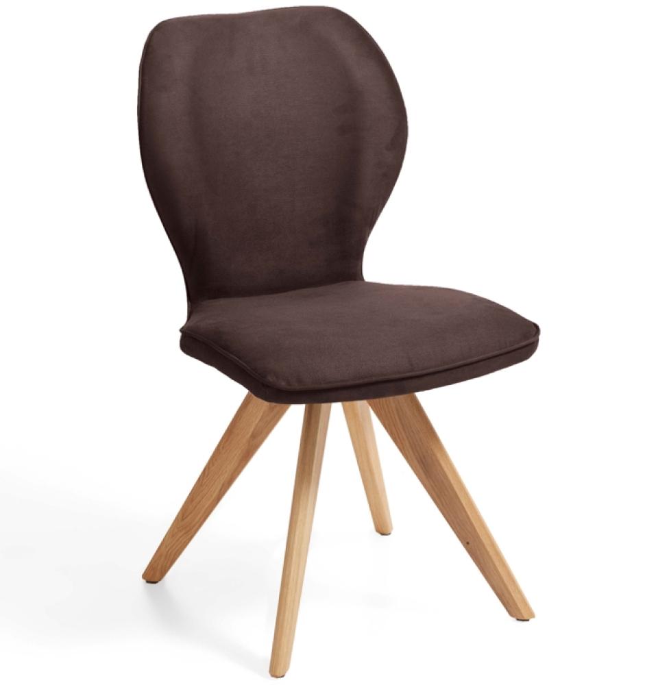 Niehoff Sitzmöbel Colorado Trend-Line Design-Stuhl Wildeiche/Polyester - 180° drehbar Nirvana dunkelbraun Bild 1