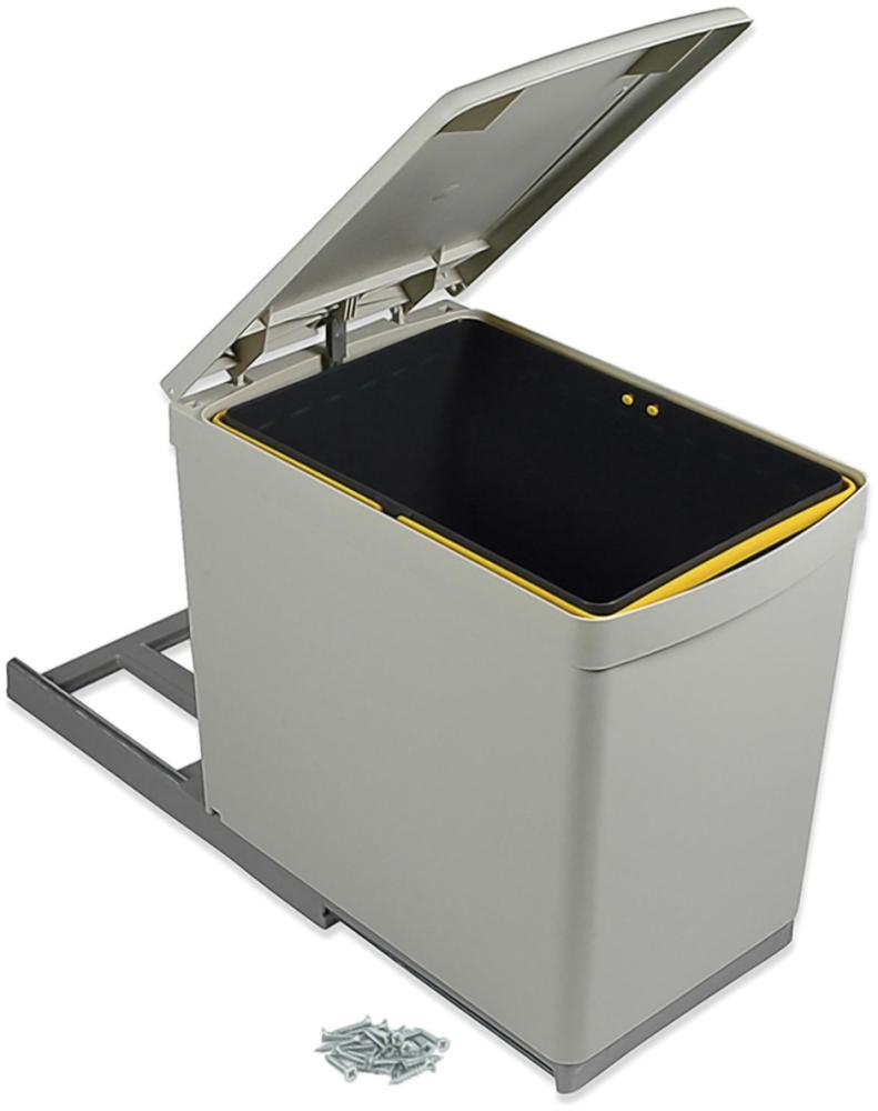 emuca Abfallsorter mit 16 Liter Volumen Handauszug mit Deckelheber / Müllbehälter Bild 1
