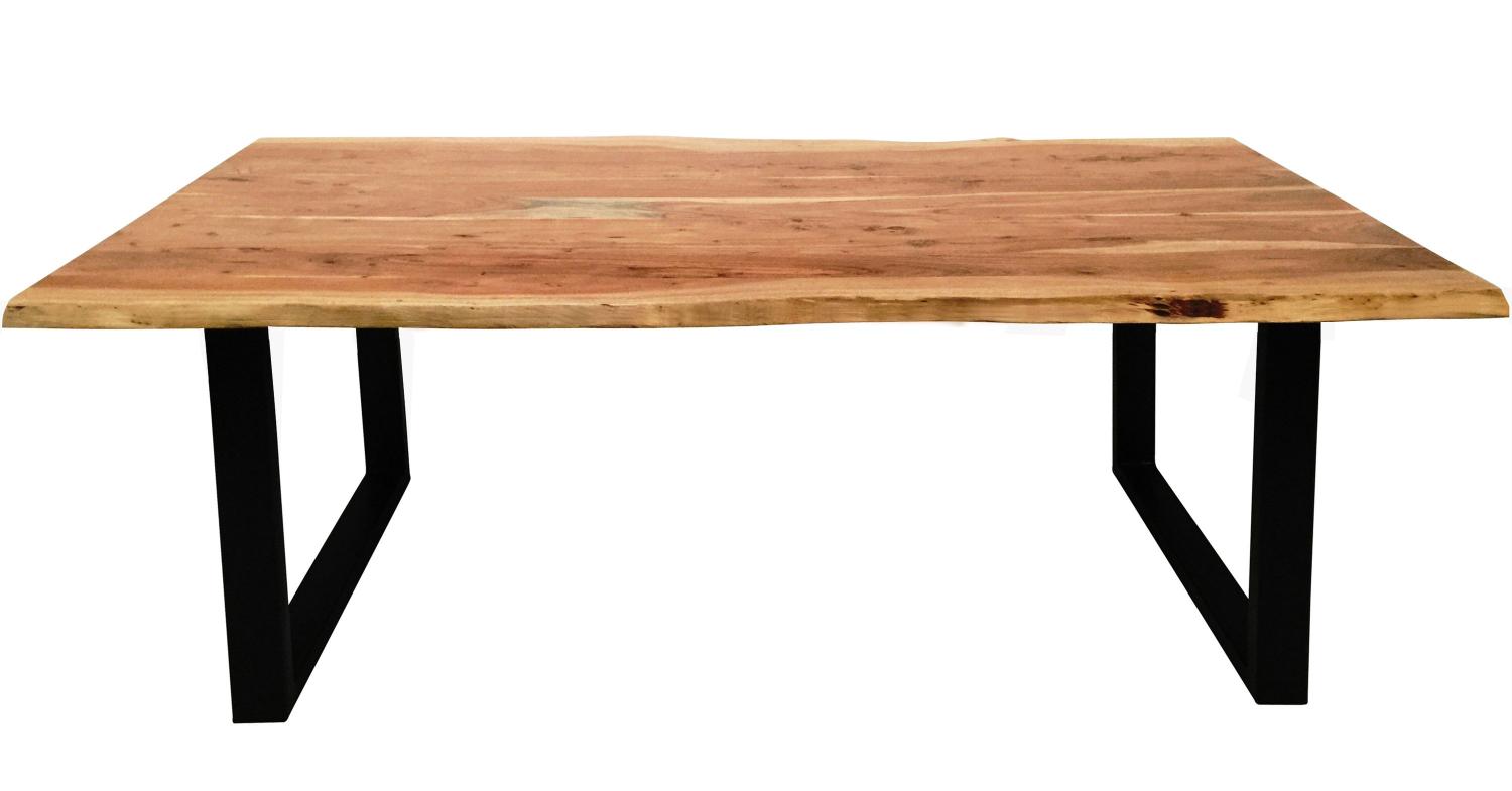 Tisch 180x90 cm Akazie Stahl Esstisch Küchentisch Esszimmer Speisetisch Bild 1