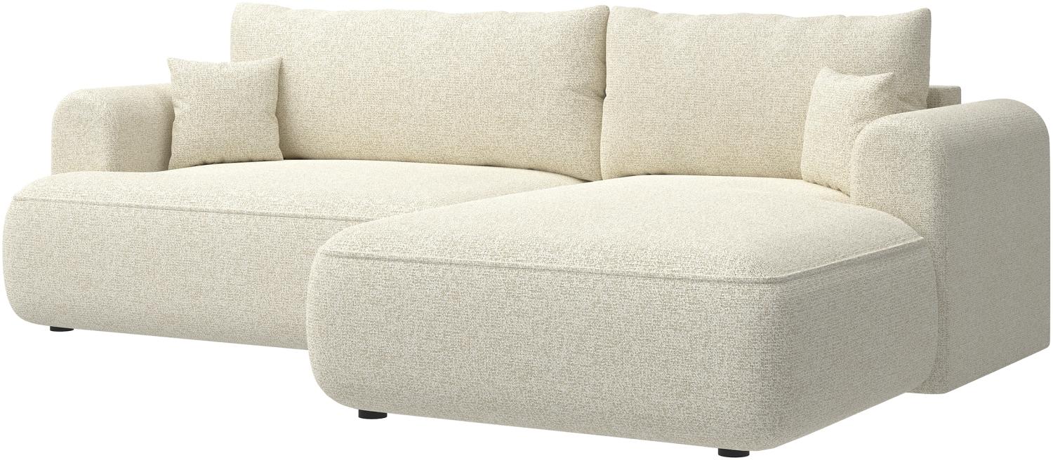 Selsey Ovo - Ecksofa in L-Form mit Schlaffunktion, hellbeige, rechtsseitig Bild 1