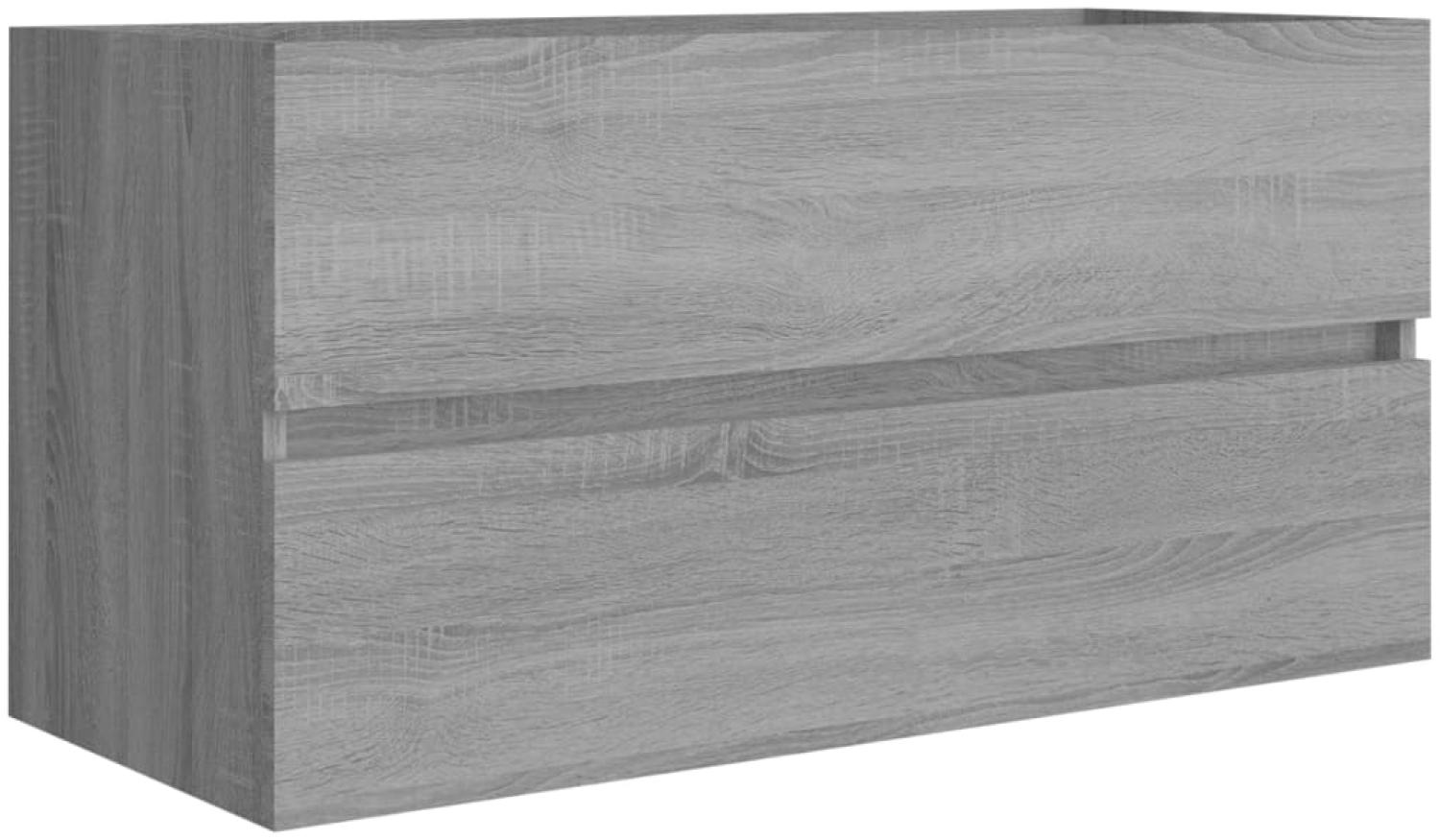 Waschbeckenschrank Grau Sonoma 90x38,5x45 cm Holzwerkstoff Bild 1