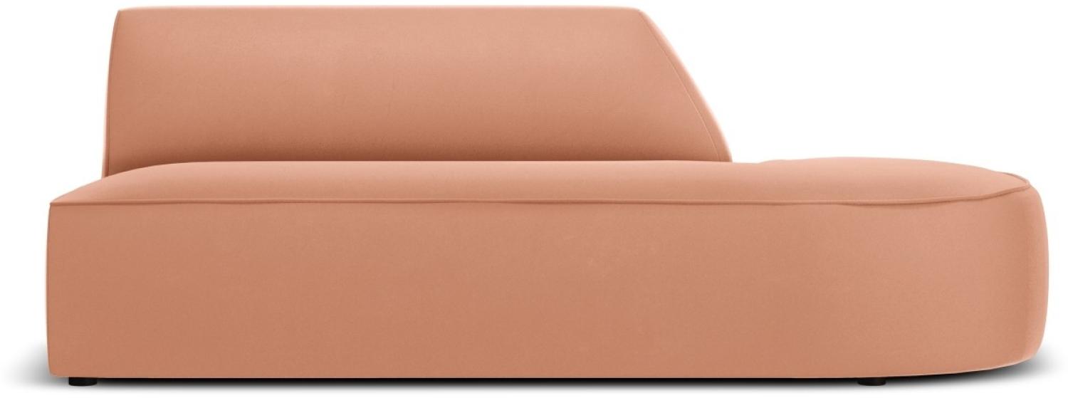 Micadoni 2-Sitzer Samtstoff Modul Ruby Rechts | Bezug Pink | Beinfarbe Black Plastic Bild 1