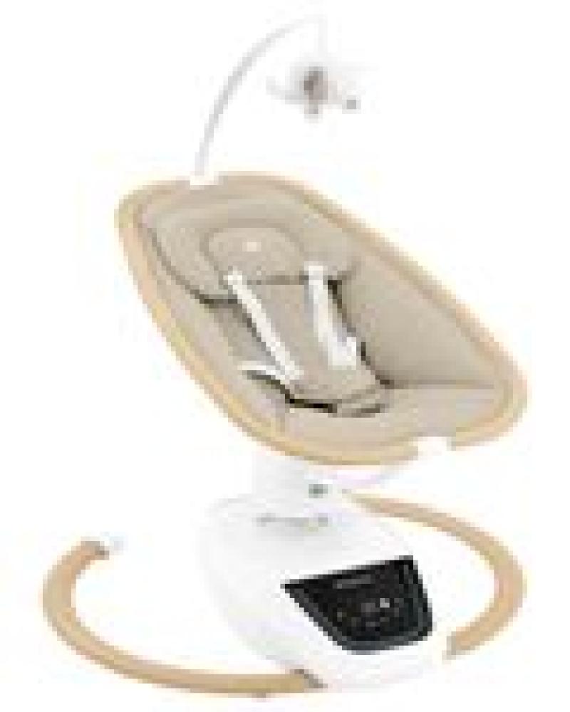 Kikkaboo Babywippe BeMoove elektrisch Moskitonetz Fernbedienung Melodien Timer beige Bild 1