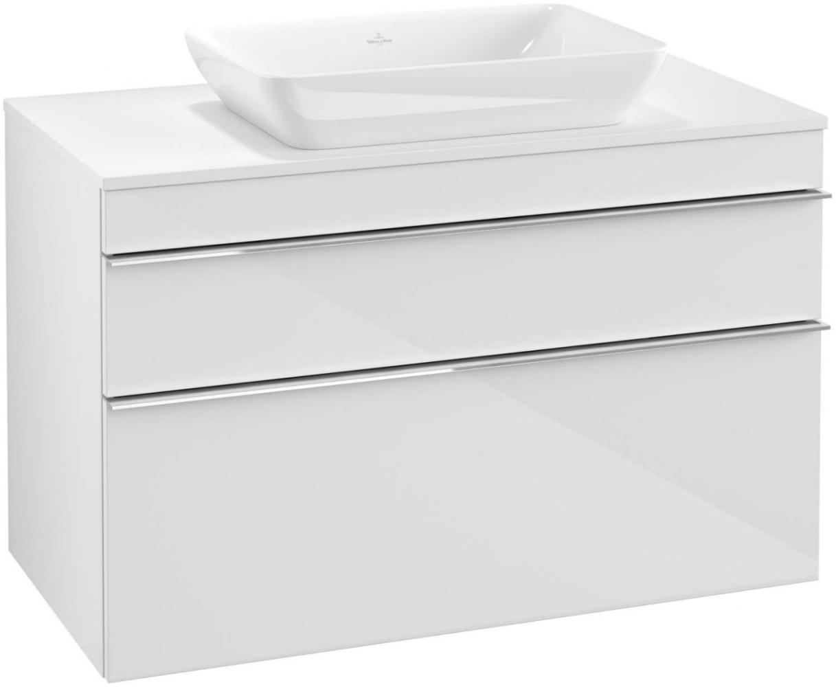 Villeroy & Boch VENTICELLO Waschtischunterschrank 95 cm breit, Weiß, Griff Chrom Bild 1
