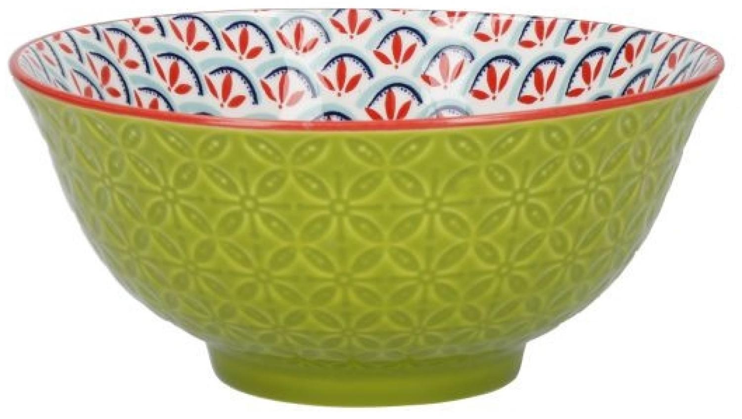 KitchenCraft Stoneware Bowl 15,7 cm Floral Emboss Bild 1