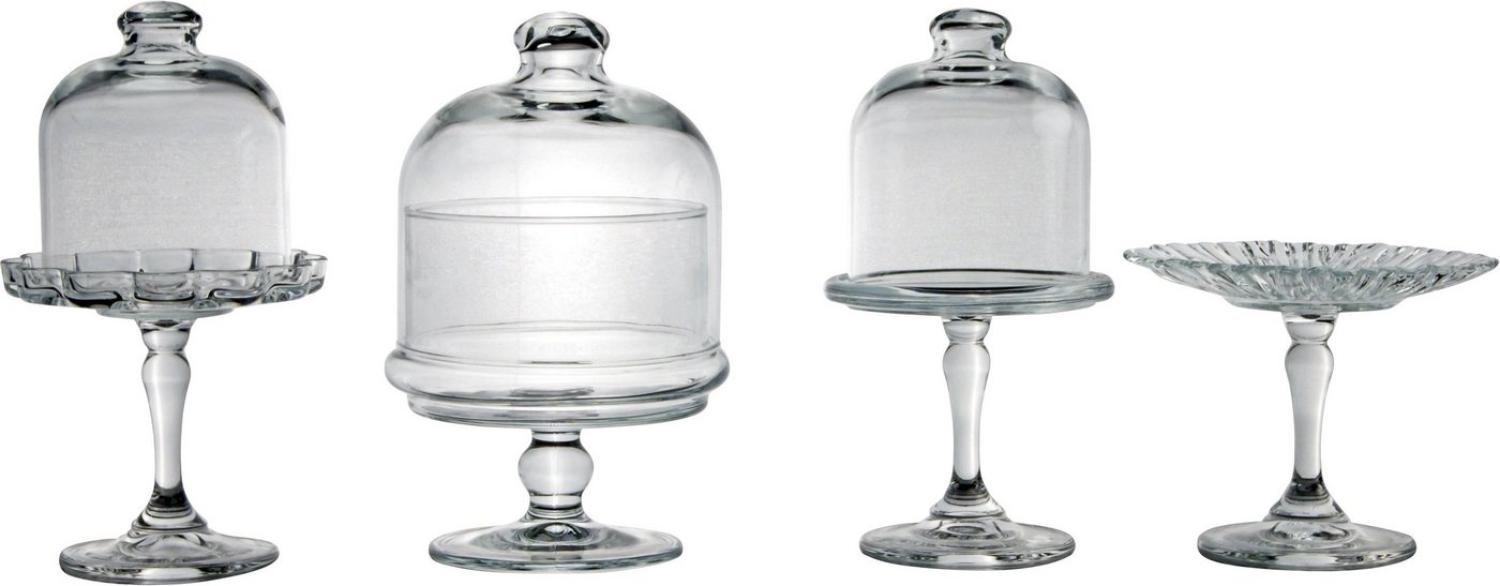 CreaTable 17884 Tortenplatte Mini Patisserie, klar (1 Set, 4-teilig) Bild 1