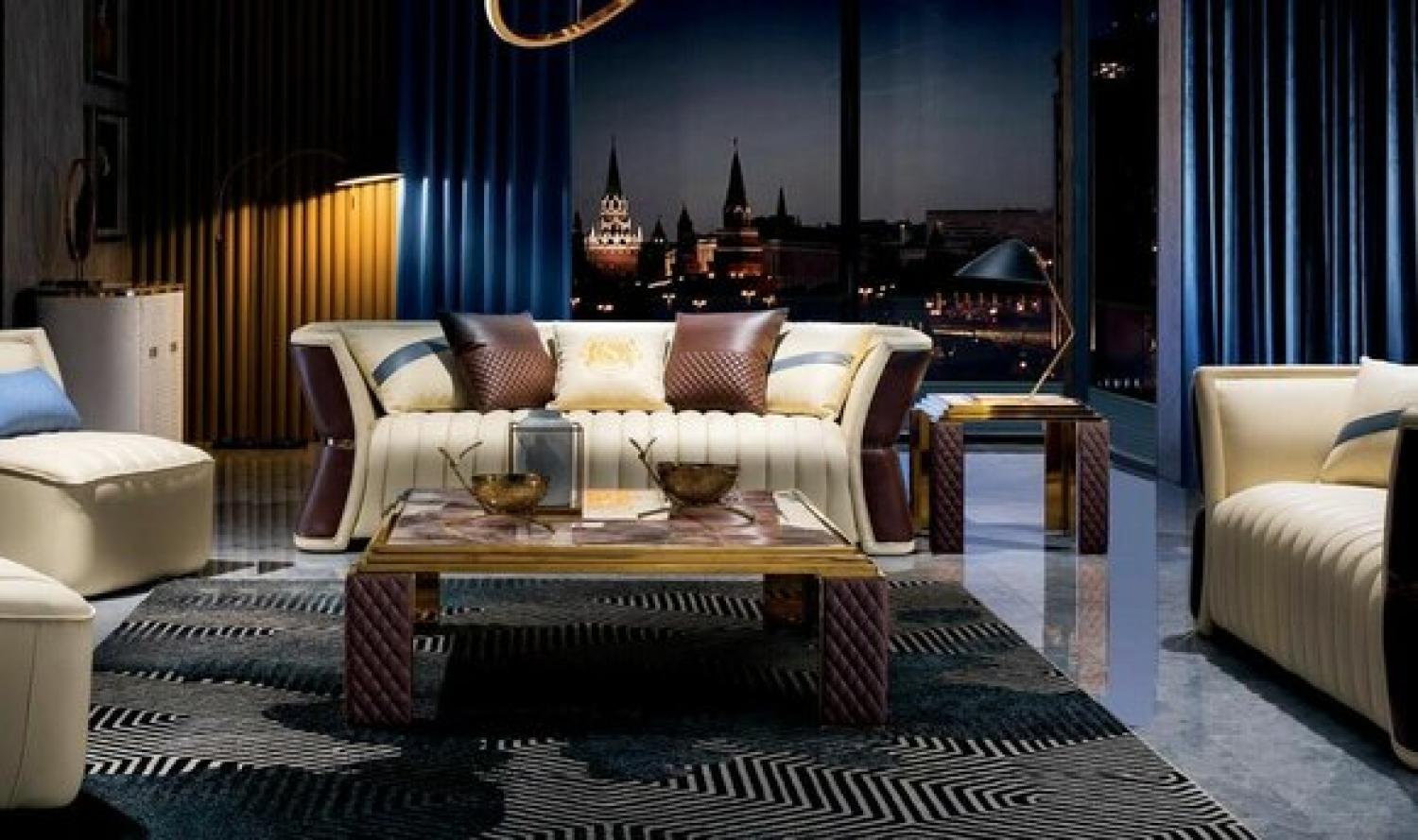 Klassischer Luxus Designer Couchtisch Sofa Wohnzimmer Deko Tisch Beistell Bild 1