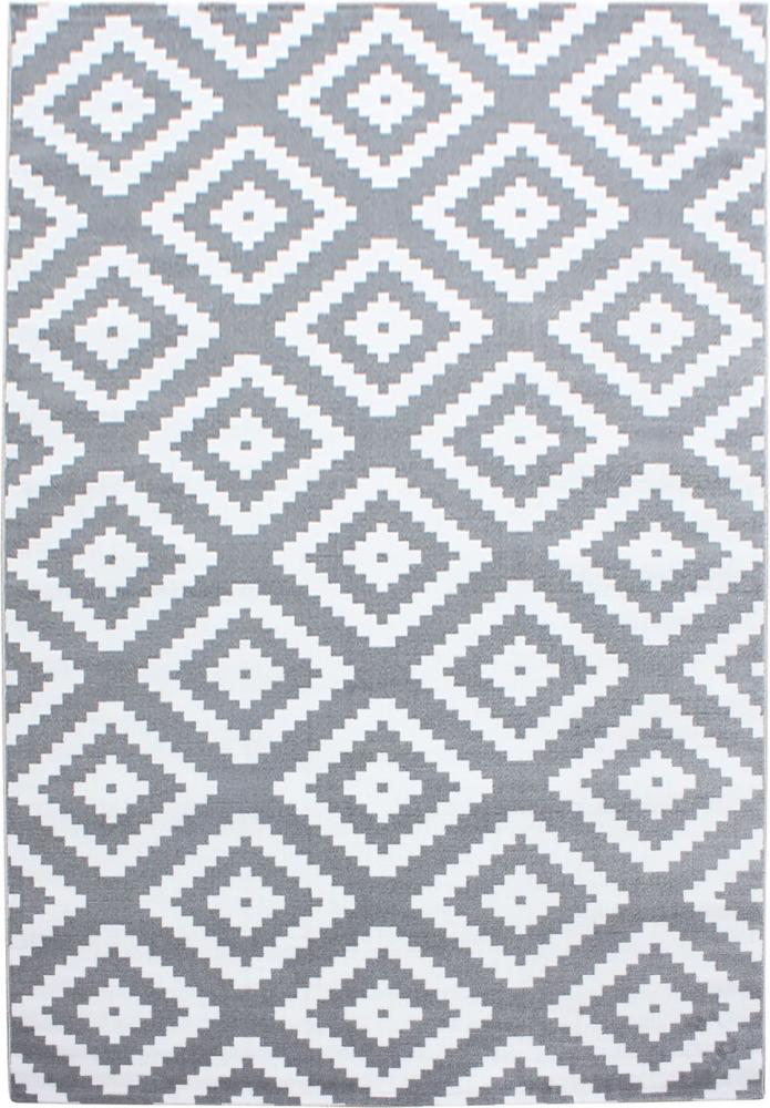Kurzflor Teppich Pago rechteckig - 120x170 cm - Grau Bild 1