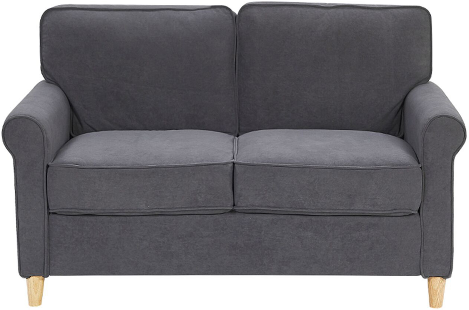 2-Sitzer Sofa Samtstoff grau RONNEBY Bild 1