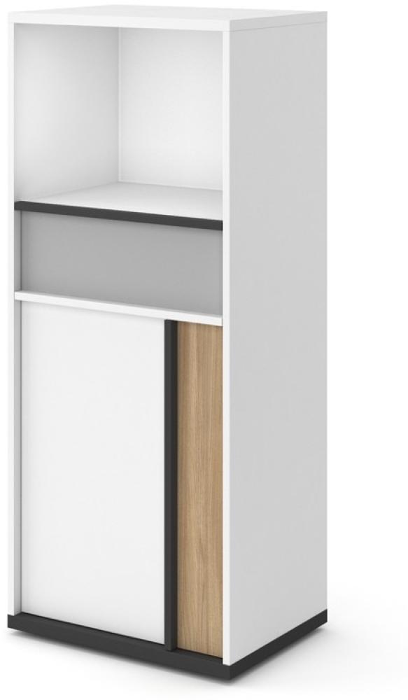 Highboard "Imola" Kommode 55cm weiß graphit grau Salisbury Eiche Bild 1