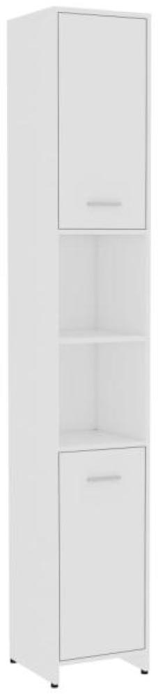 vidaXL Badezimmerschrank Weiß 30x30x183,5 cm Spanplatte [802597] Bild 1