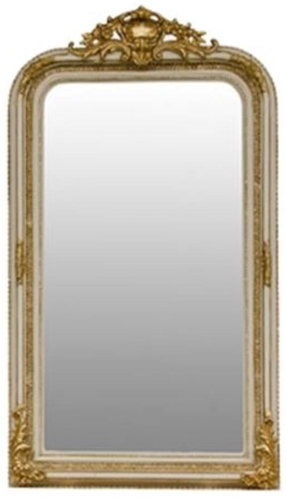 Casa Padrino Barock Spiegel Creme / Gold 86 x H. 155 cm - Wohnzimmermöbel im Barockstil Bild 1