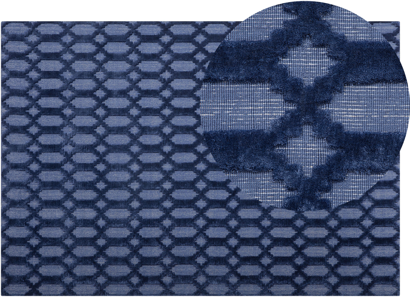 Teppich marineblau 140 x 200 cm Kurzflor CIZRE Bild 1