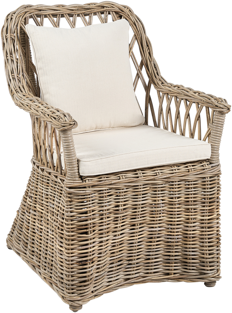 Gartenstuhl Rattan Helles Beige MAROS II Bild 1