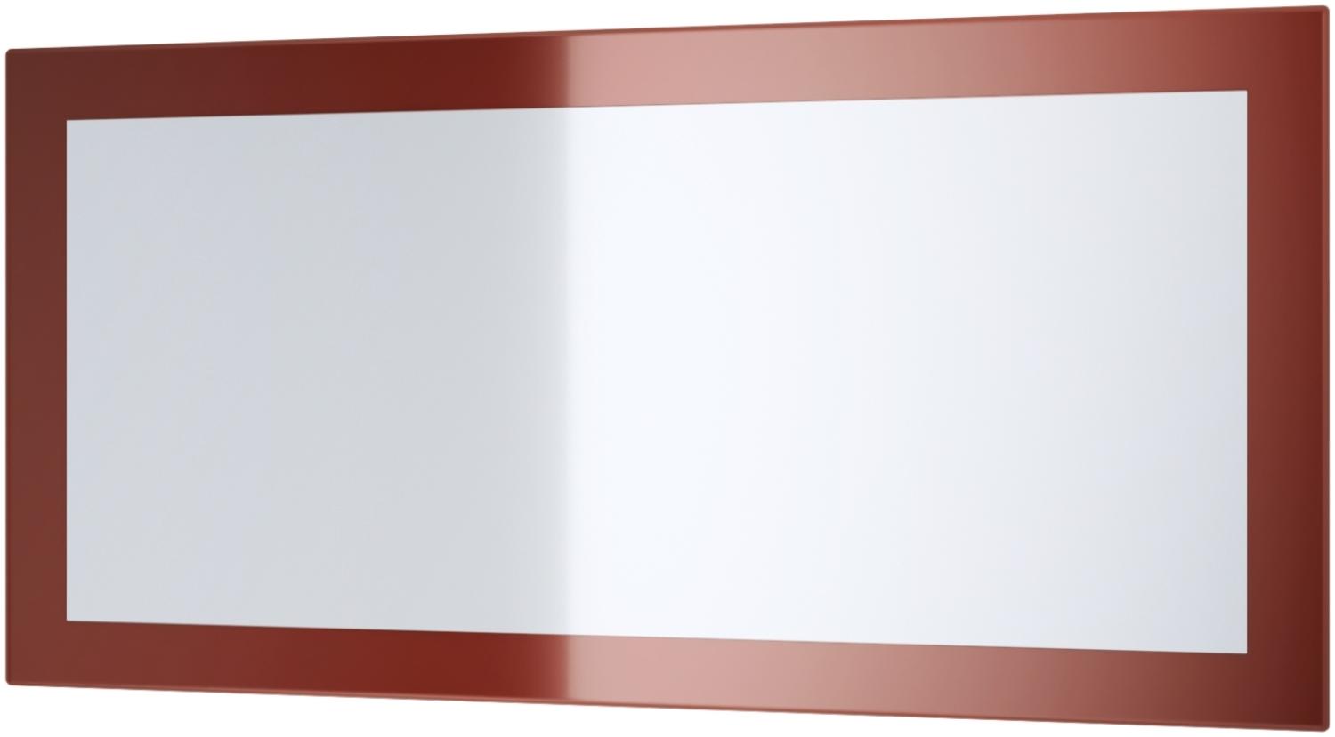Vladon Spiegel Lima, Wandspiegel mit Rahmen im modernen Stil, Bordeaux Hochglanz (89 x 45 cm) Bild 1