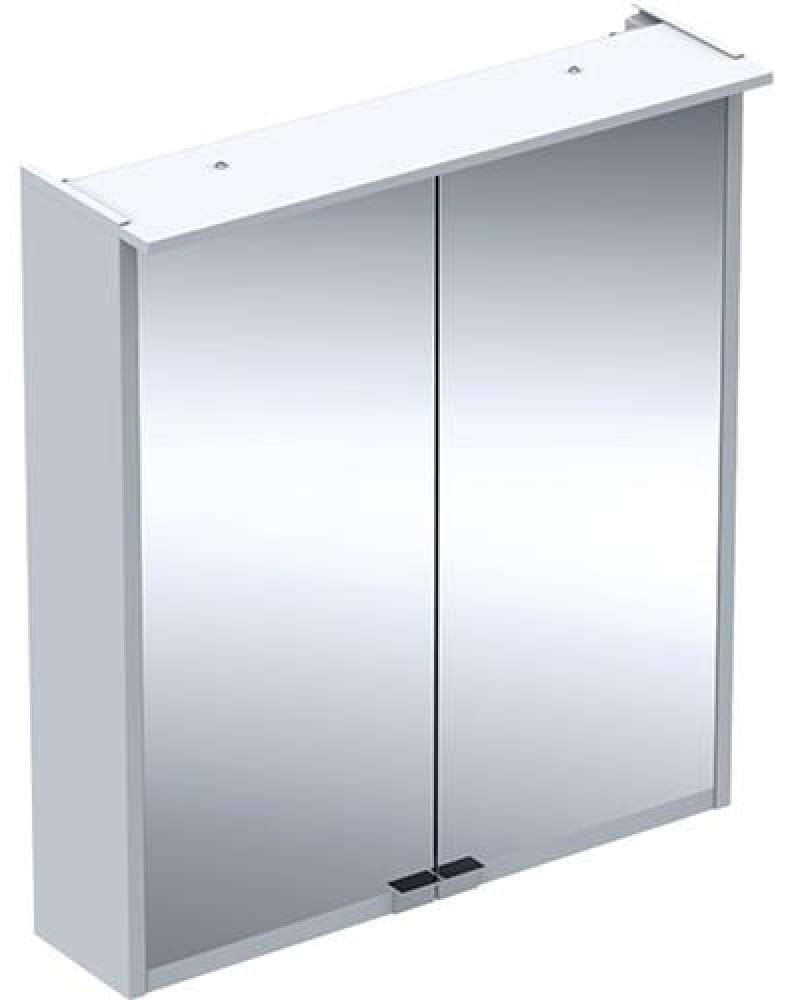 IFØ Spiegelschrank aus weiß lackiertem Melamin mit LED-Beleuchtung und IP44-Zulassung 24 W. Höhe x Breite x Tiefe: 674x600x177 mm. Bild 1