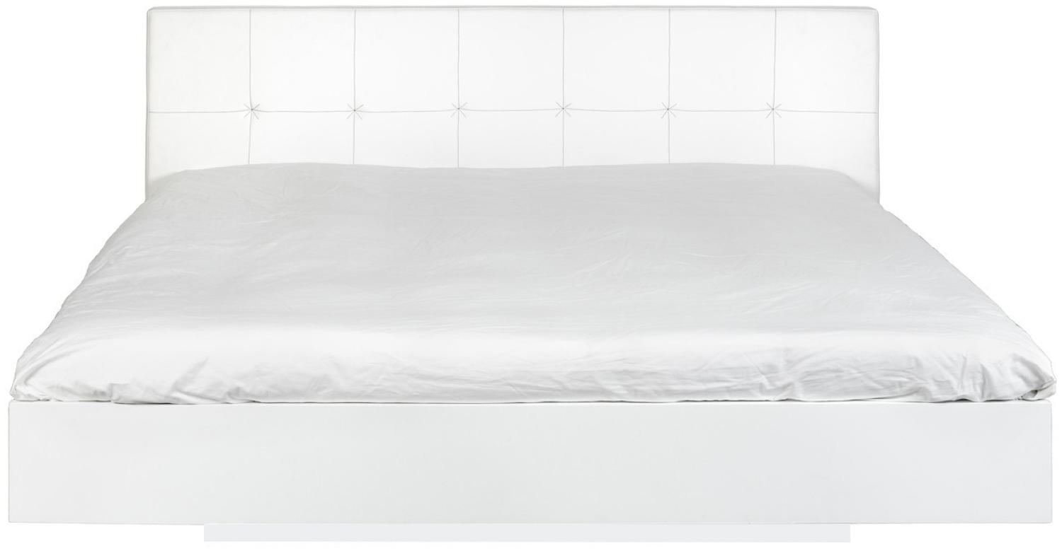 'Float' Bett, Kunstleder weiß, 160 x 200 cm Bild 1