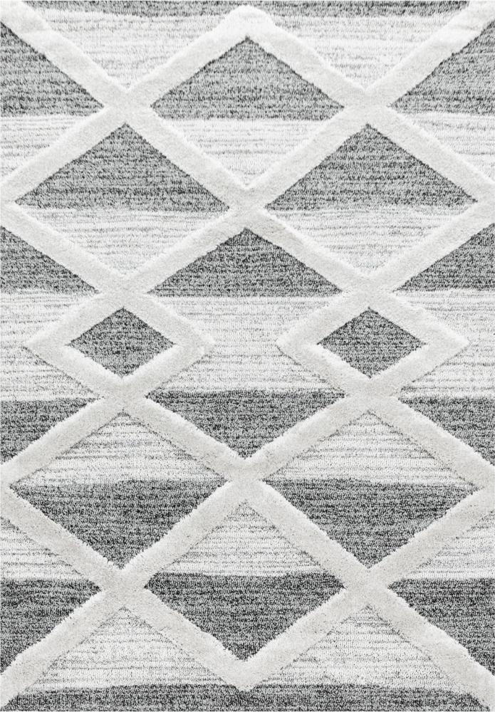 Hochflor Teppich Pepe rechteckig - 140x200 cm - Grau Bild 1