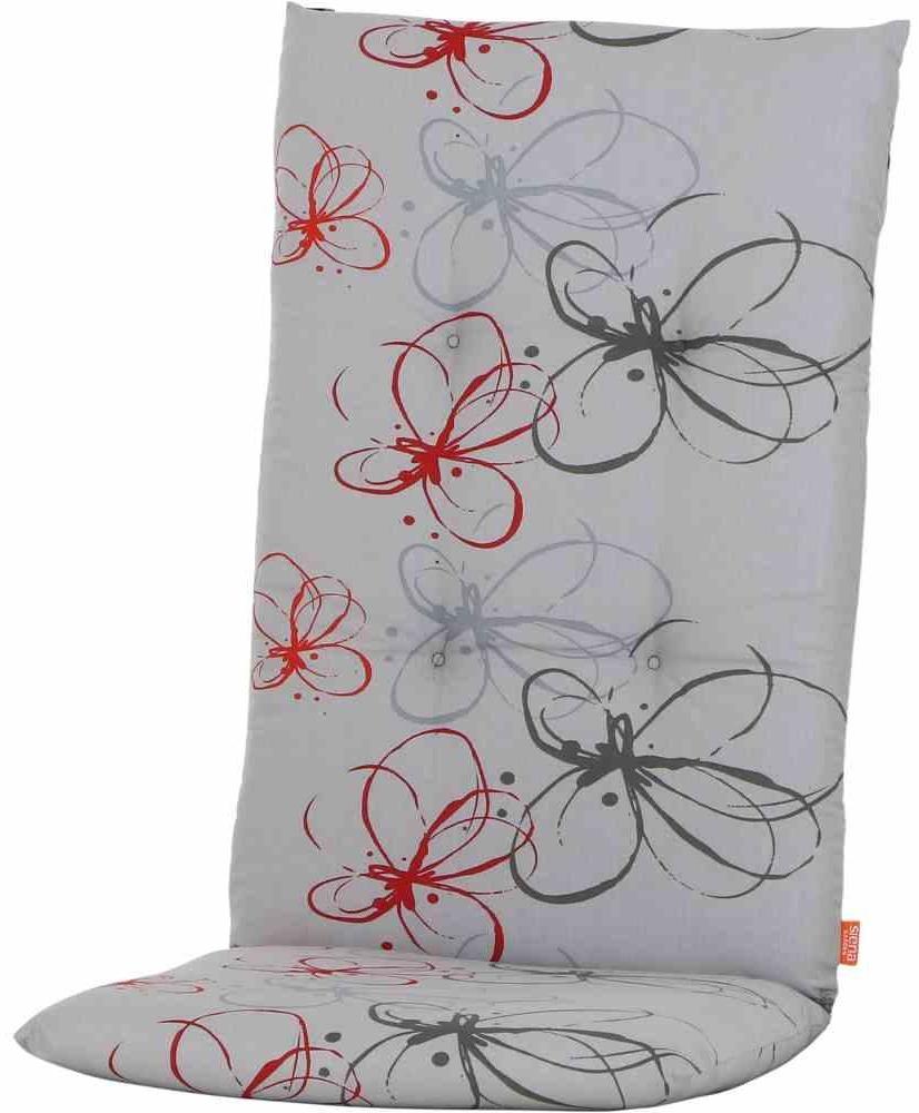 SIENA GARDEN MIRACH Sesselauflage 120 cm Dessin Blume rot, 100% Baumwolle Bild 1
