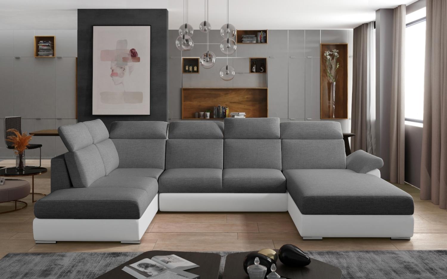 Ausziehbares Sofa VANELLA, U-Form, 330x102x216, sawana 05/soft 17, recht Bild 1