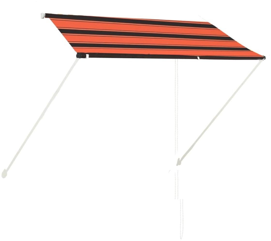 Einziehbare Markise 250×150 cm Orange und Braun Bild 1