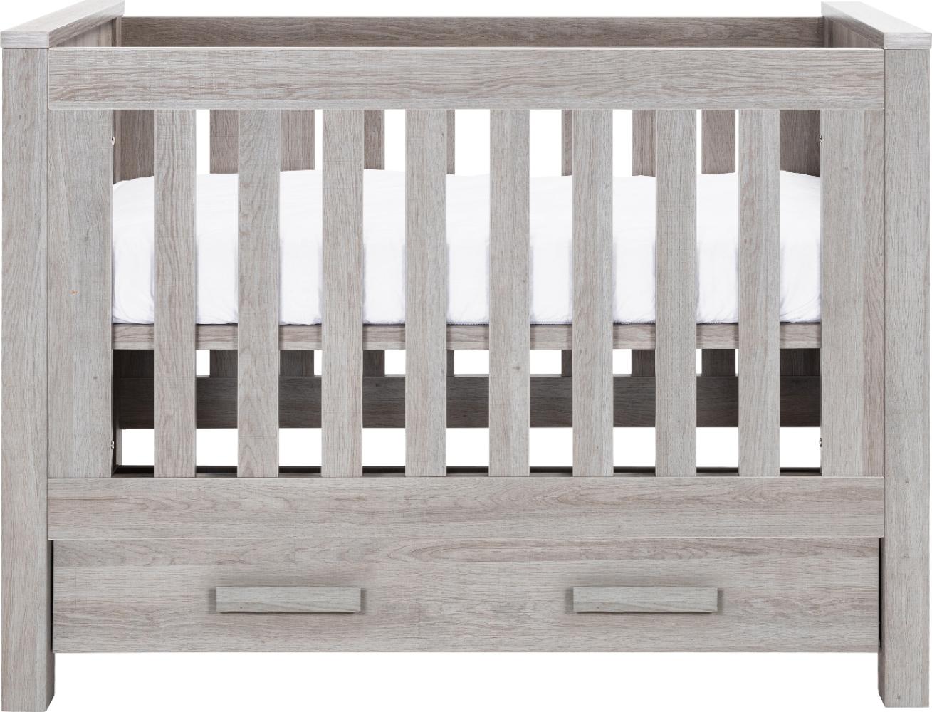 Europe Baby Juno Babybett mit Schublade Grau 60 x 120 cm Grau Bild 1