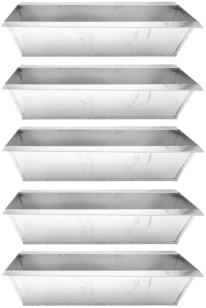 BURI Pflanzkasten für Europaletten 1-6 Stück verzinkt schwarz Balkon Blumenkasten Metall verzinkt - 5 Stück Bild 1