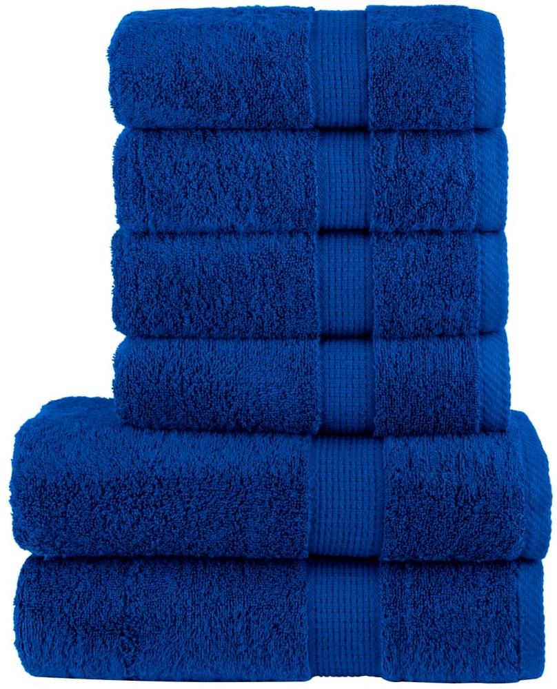 6 tlg. Premium-Handtuch-Set Blau 600 g/m² 100% Baumwolle 137555 Bild 1